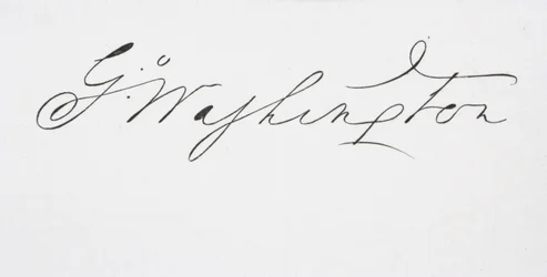 Signatur av George Washington (blekk på papir)